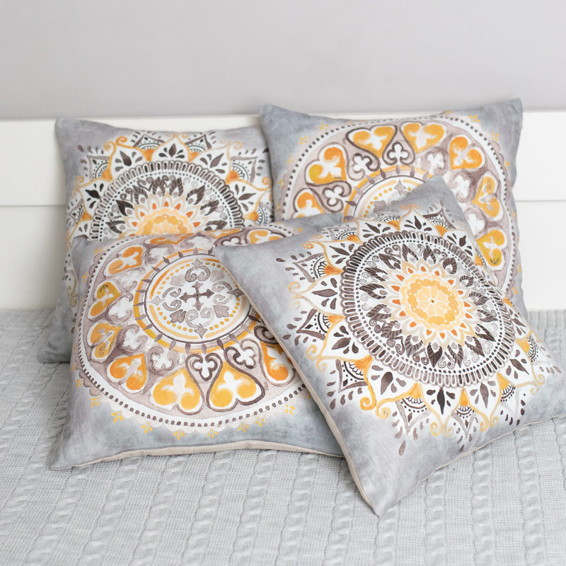  Набор декоративных подушек со съемным чехлом майн+ком 45х45 (см)-2 шт. (RH 24054+RH 24055) SELENA